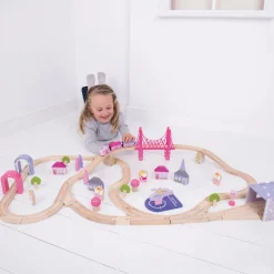 Bigjigs Toys|Gifts*Wooden Fairy Town Train Set (114cm)