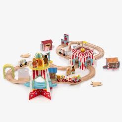 Bigjigs Toys|Gifts*Wooden Fun Fair Train Set (90cm)
