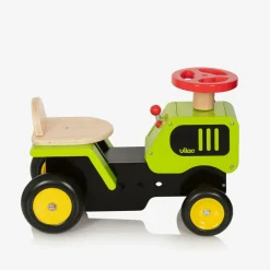 Vilac Gifts*Wooden Green Ride-On Tractor (47cm)