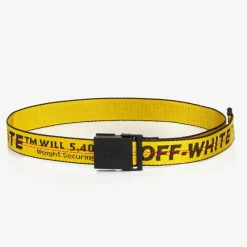 Off-White Clothing Accessories*Yellow & Black Industrial Logo Belt
