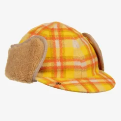 Gucci Hats*Yellow & Orange Check Trapper Hat