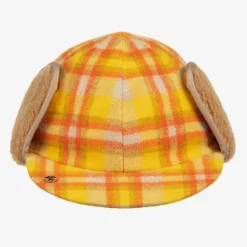 Gucci Hats*Yellow & Orange Check Trapper Hat