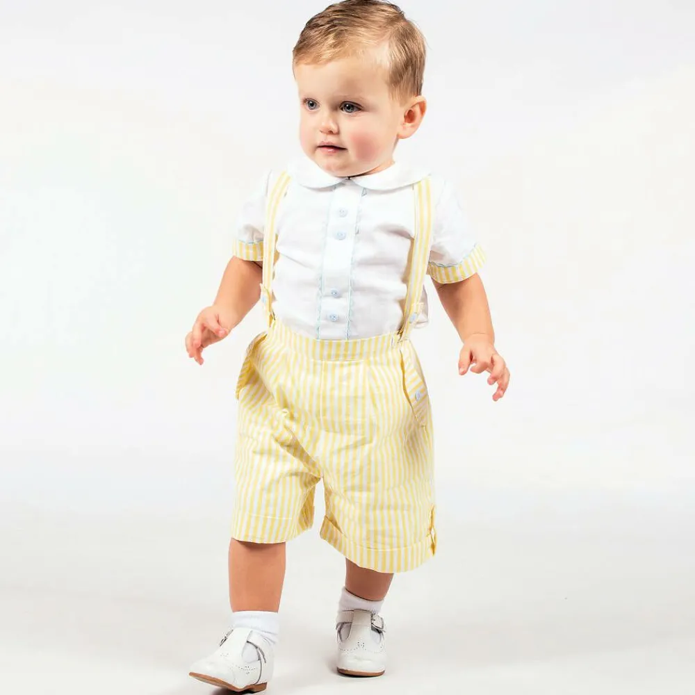 Beau KiD Outfit Sets*Yellow & White Shorts Set