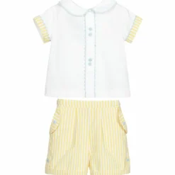 Beau KiD Outfit Sets*Yellow & White Shorts Set