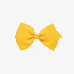 Bowtique London Hair Accessories*Yellow Bow Hair Clip (10cm) Yellowgold