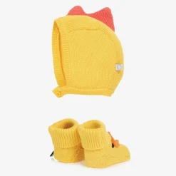 Stella McCartney Kids Gifts*Yellow Cotton Chick Bonnet Set