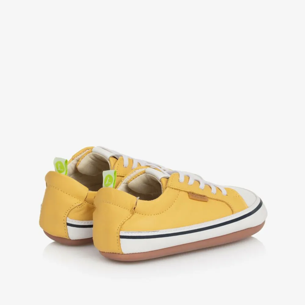 Tip Toey Joey First Walkers|First Walkers*Yellow Leather First Walker Trainers