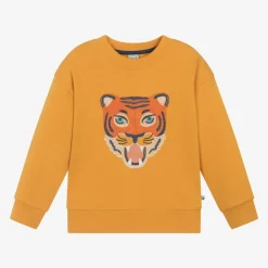Frugi Tops|Tops*Yellow Organic Cotton Tiger Sweatshirt