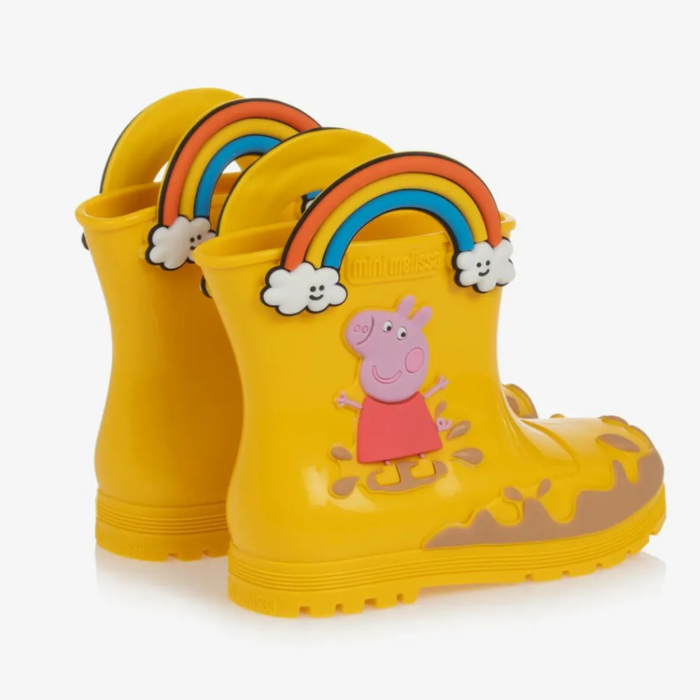 Mini Melissa Rain Boots|Rain Boots*Yellow Peppa Pig Rain Boots